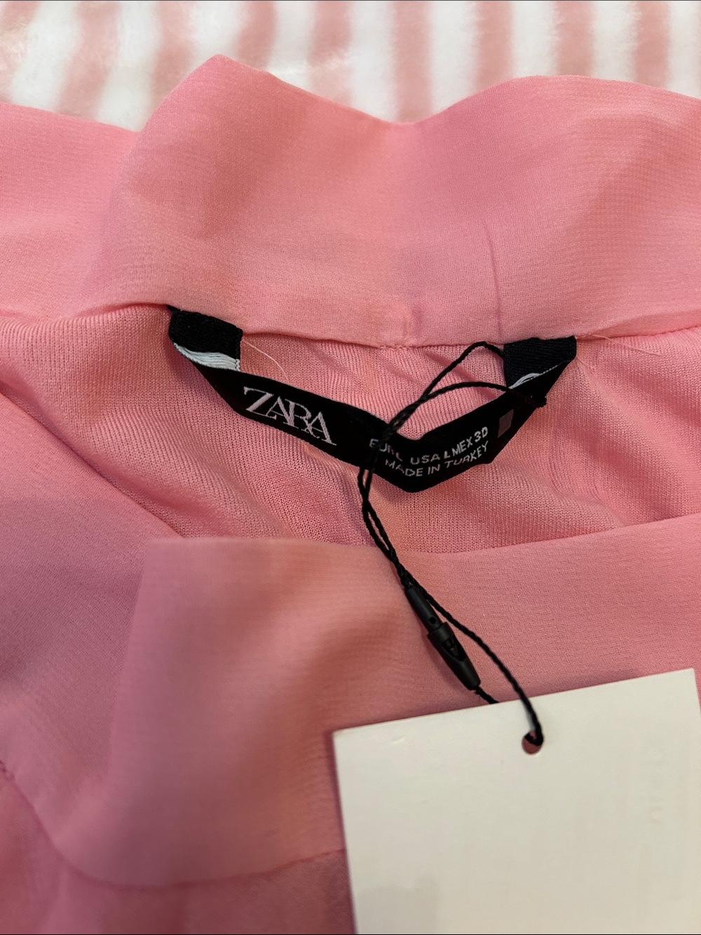 Zara Coral-Pink Pleated Midi Skirt - Picture 2 of 3